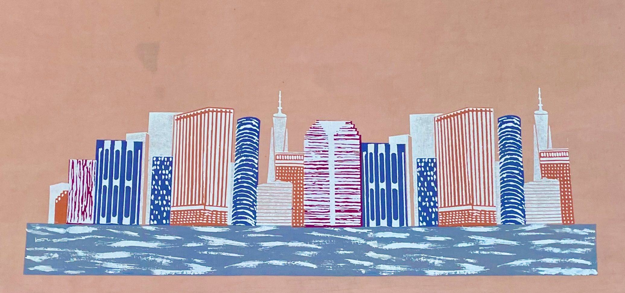 New York painting of a New York skyline