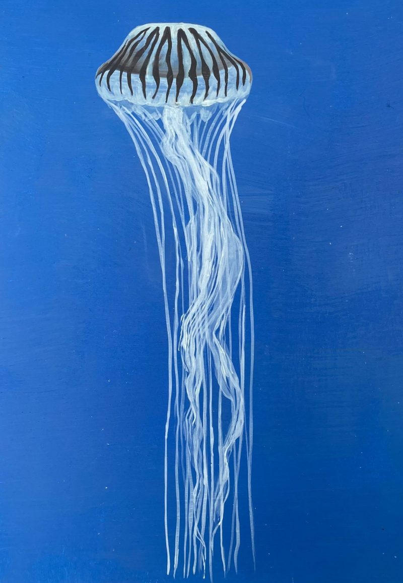 A painting of a jellyfish