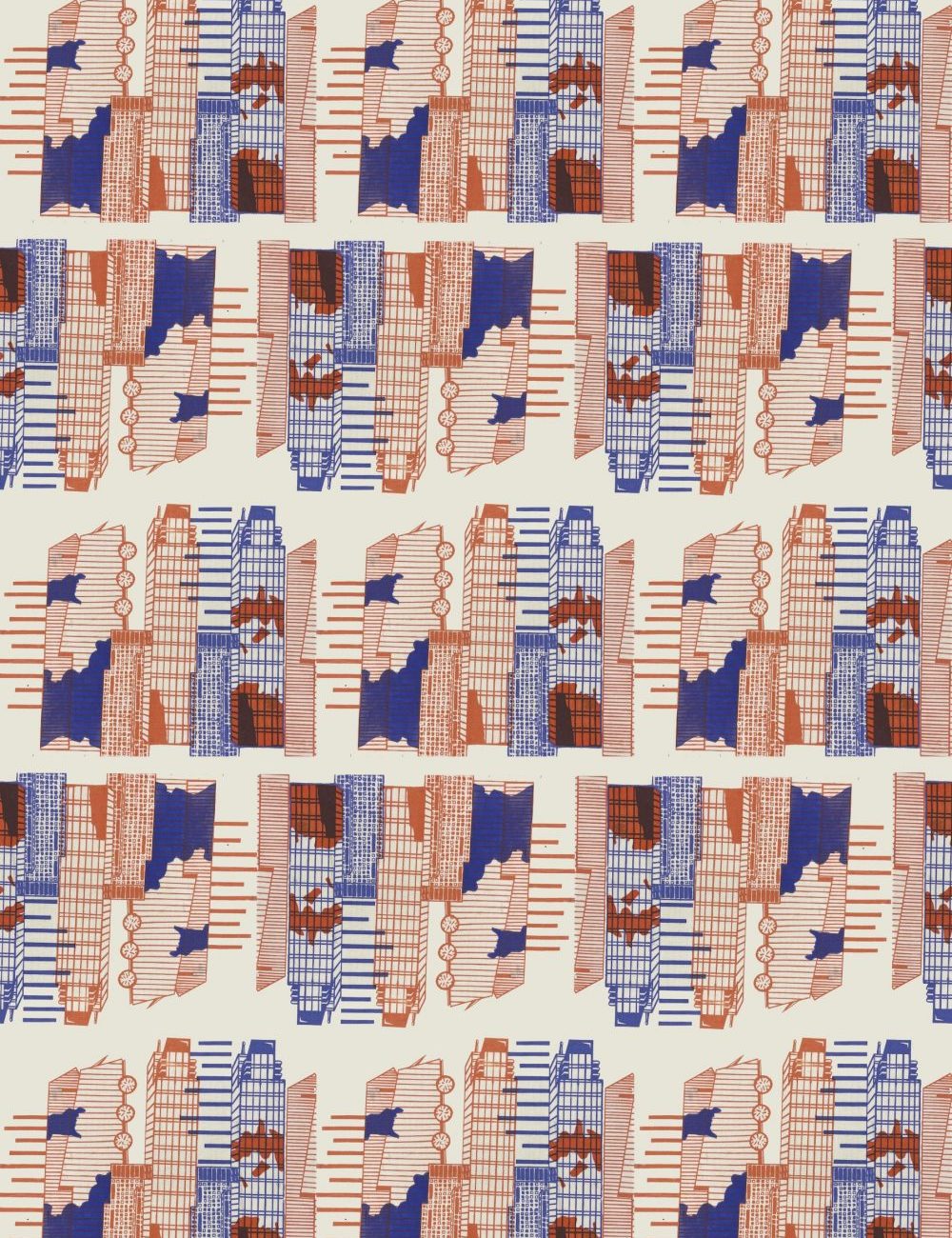 New York repeat print of New York buildings